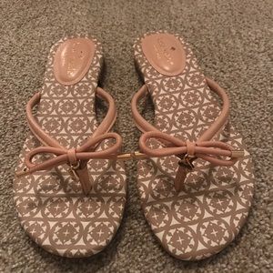 Kate Spade Mistic Bow Sandals Flip Flop: Tan/Blush